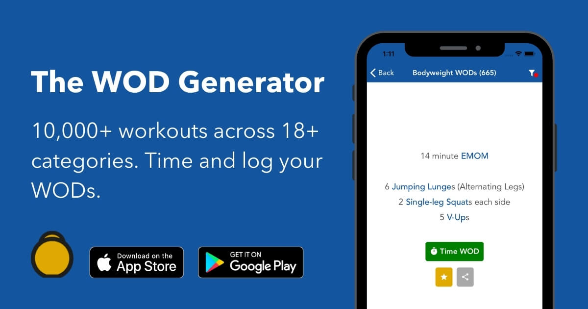 alligevel faktureres bestå Endurance Workouts (WODs) | The WOD Generator